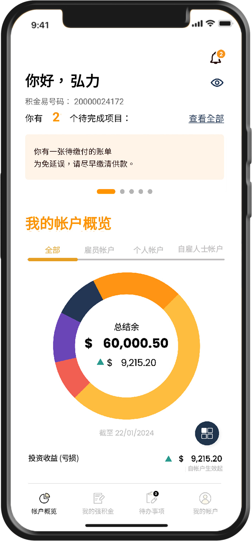综合帐户概览