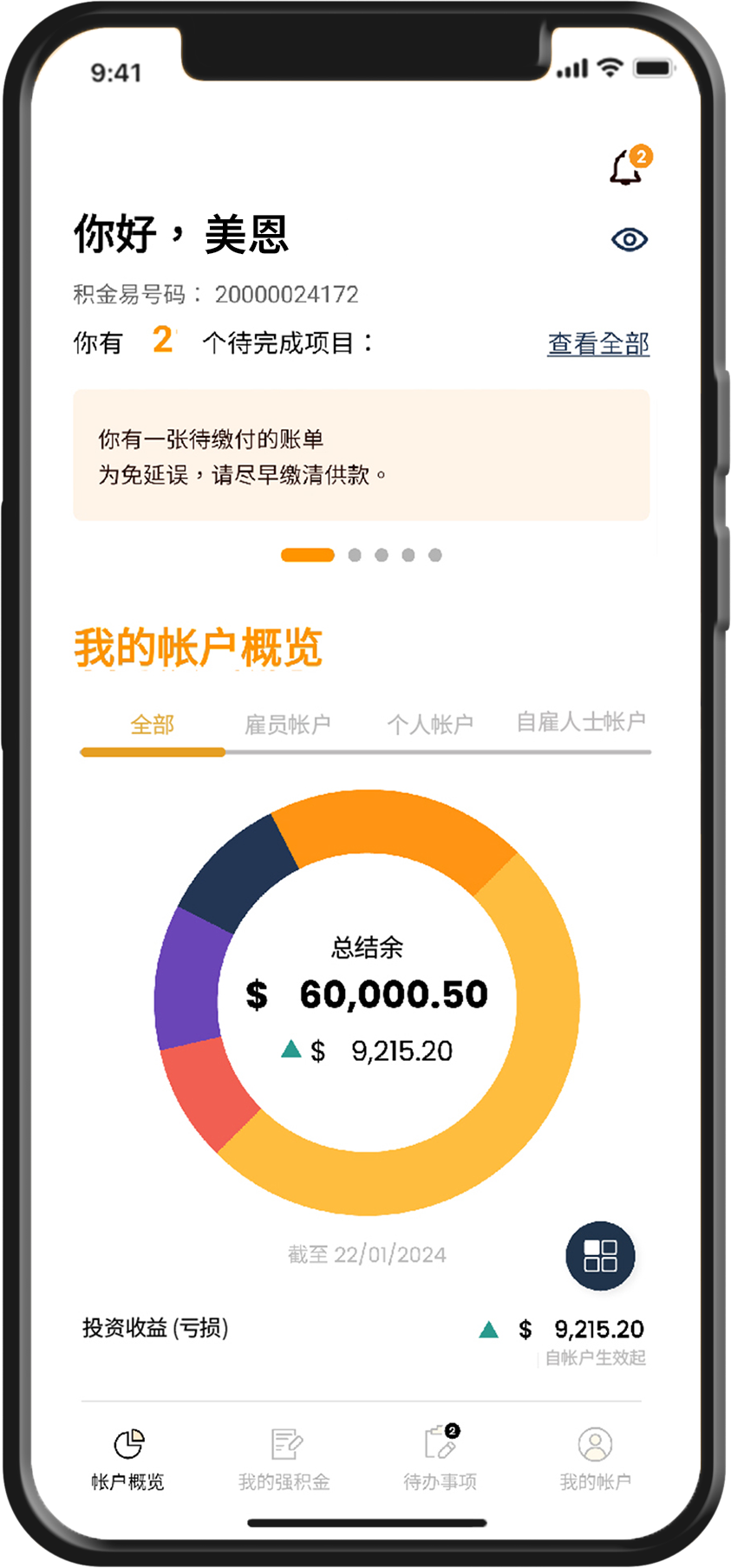 综合帐户概览
